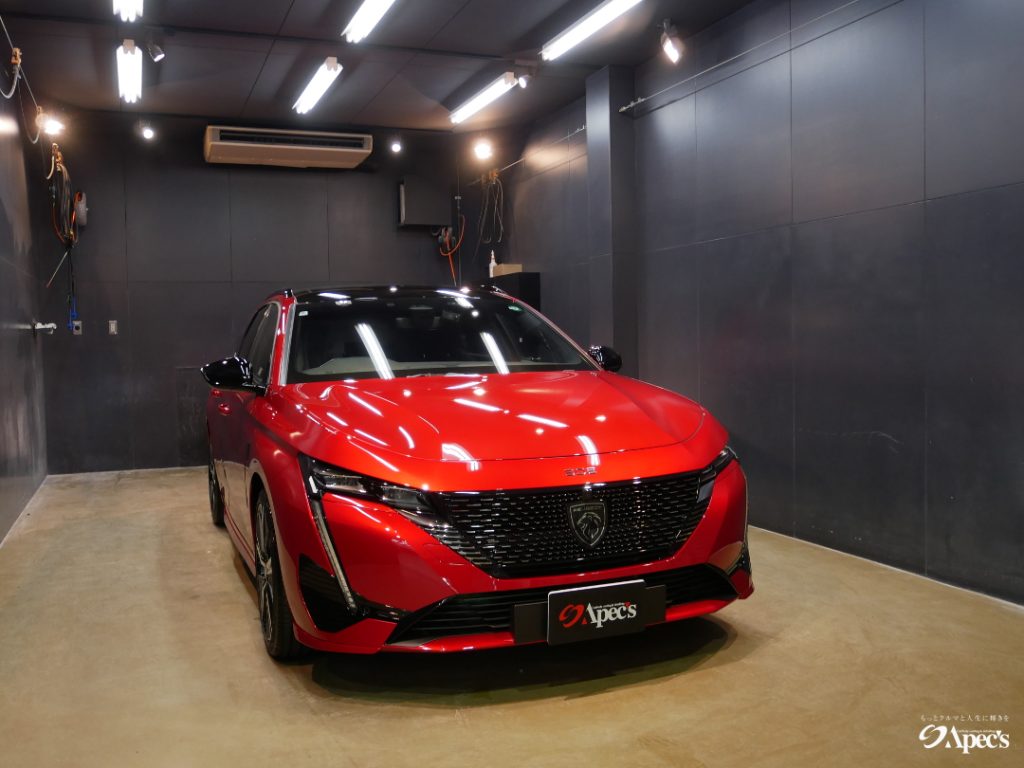 プジョー308SW北関東栃木県群馬県茨城県埼玉県福島県輸入車近くのバイクコーティング バイクプロショップ 近くのペイントプロテクションフィルムプロショップ近くのヘッドライト磨きウィンドウフィルムピュアゴースト カーフィルム専門店
