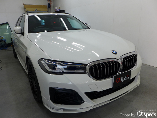 BMW5ツーリングアルピナ　断熱性カーフィルム施工