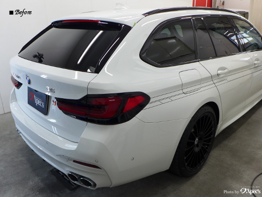 BMW5ツーリングアルピナ　断熱性カーフィルム施工