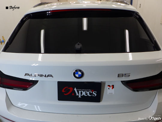 BMW5ツーリングアルピナ　断熱性カーフィルム施工