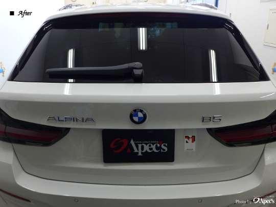 BMW5ツーリングアルピナ　断熱性カーフィルム施工